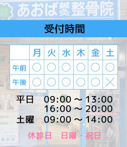 診療は午前部：9:00～13:00、午後部：16:00～20:00。土曜日は午前診療で、日・祝は休診日です。